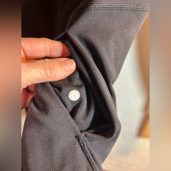 Lululemon black jacket: zip w hoodie, gently loved size 6, all the love!! Best!! - Picture 3 of 10